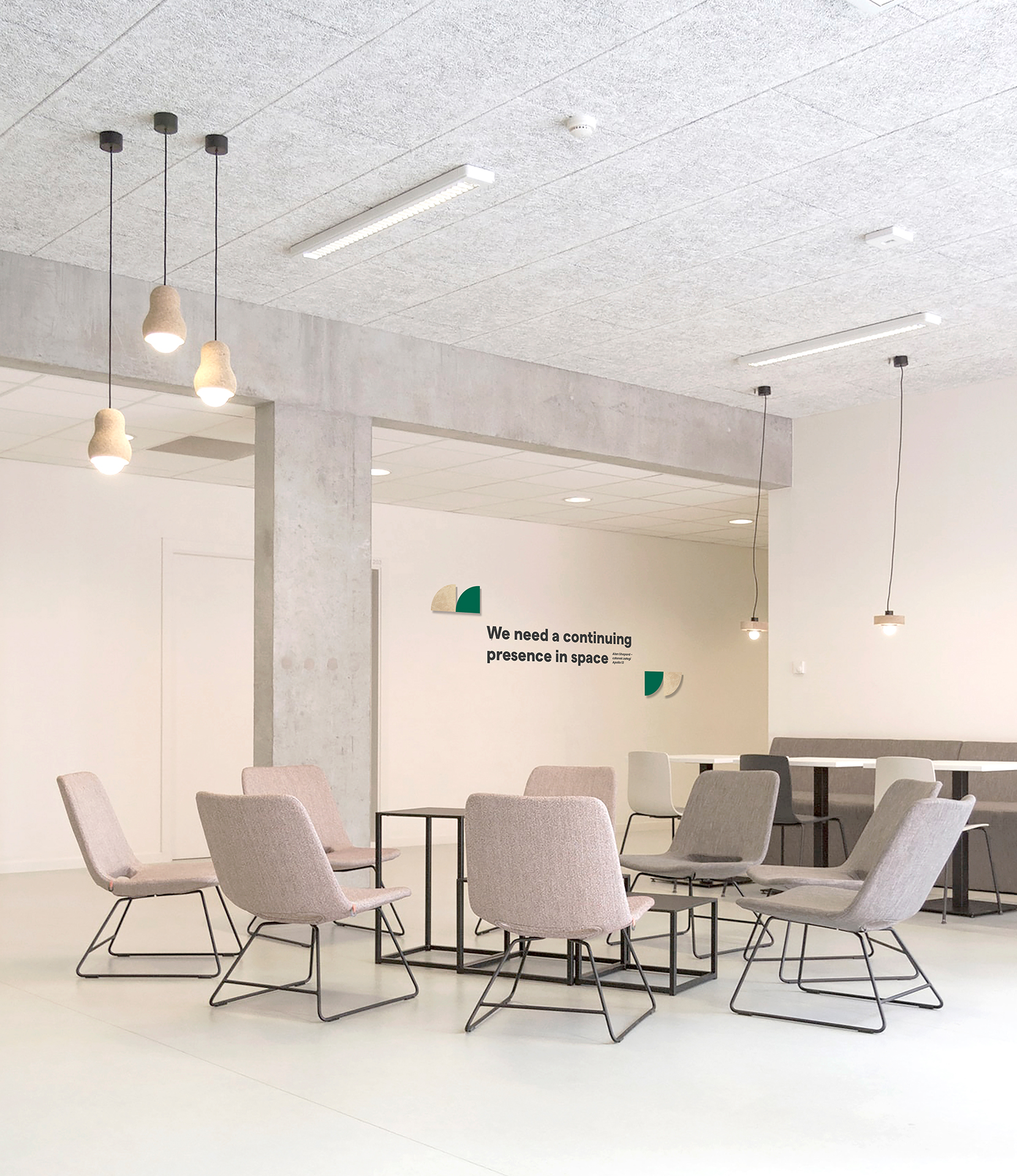 Concept of wayfinding system & environmental graphics for Credit Agricole office