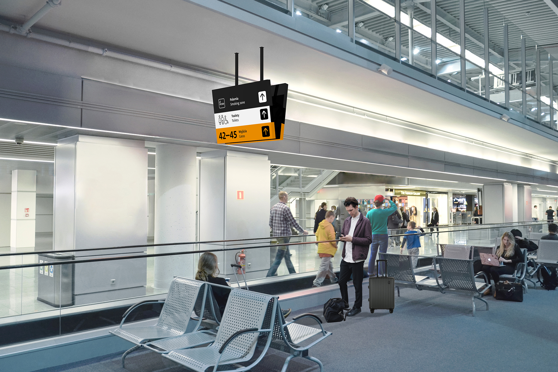 Wayfinding system for Chopin Airport in Warsaw