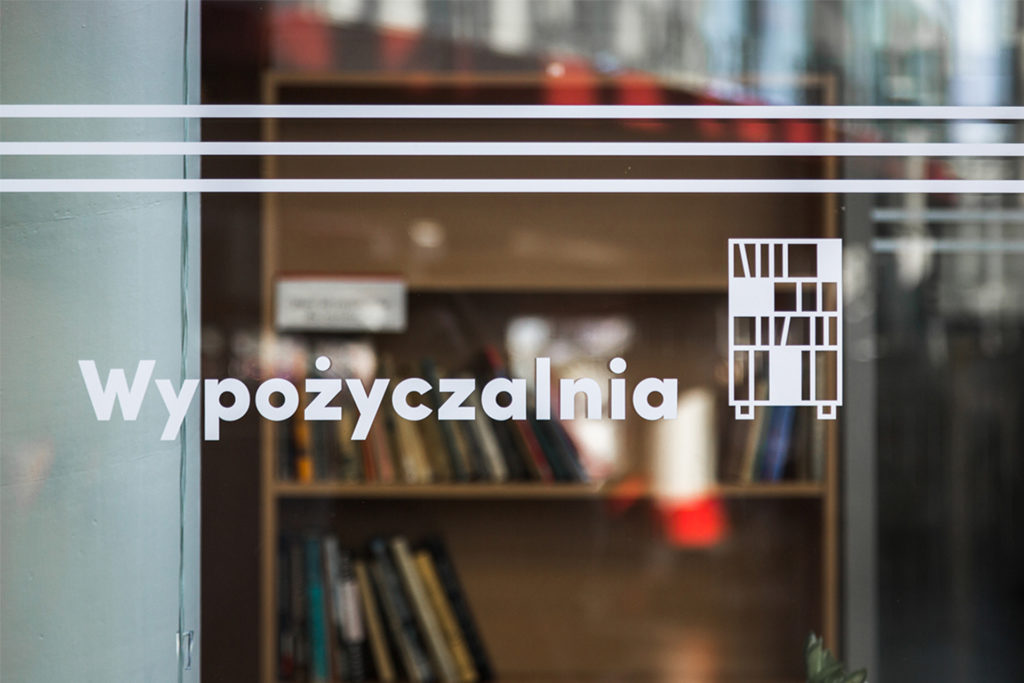 Wayfinding system with illustration icons for Media Library in Tychy