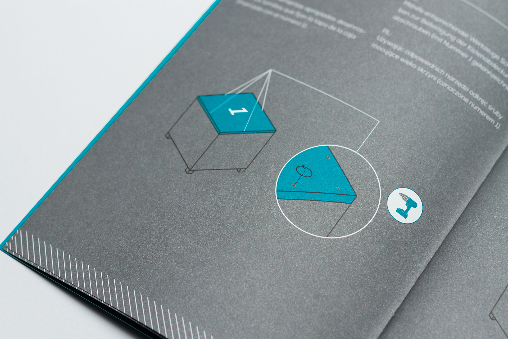 Infographic manual publication of assembly Orbitvu device