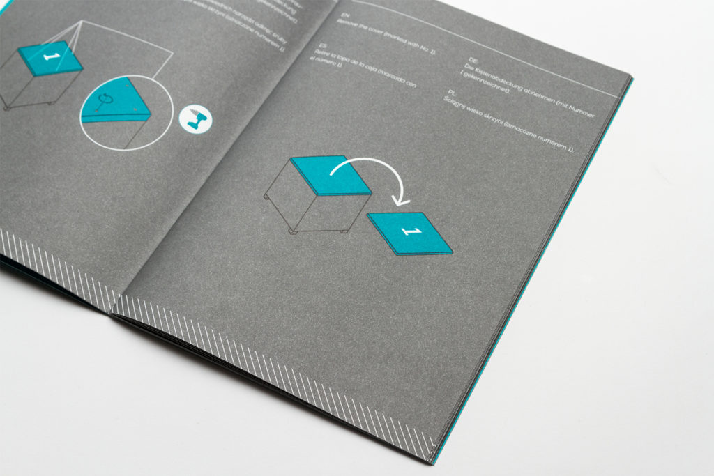 Infographic manual publication of assembly Orbitvu device