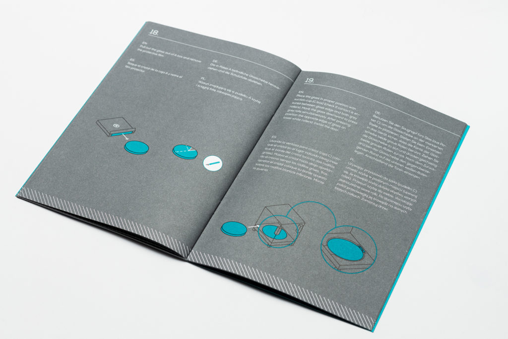 Infographic manual publication of assembly Orbitvu device