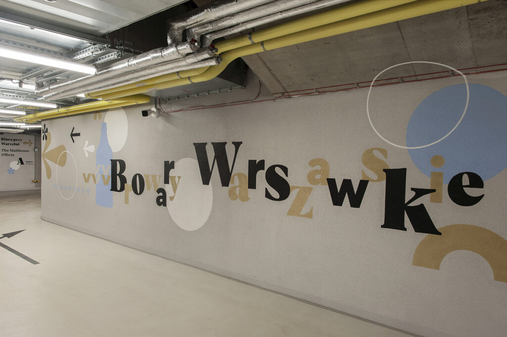 Wayfinding system & environmental graphics in Warsaw Breweries