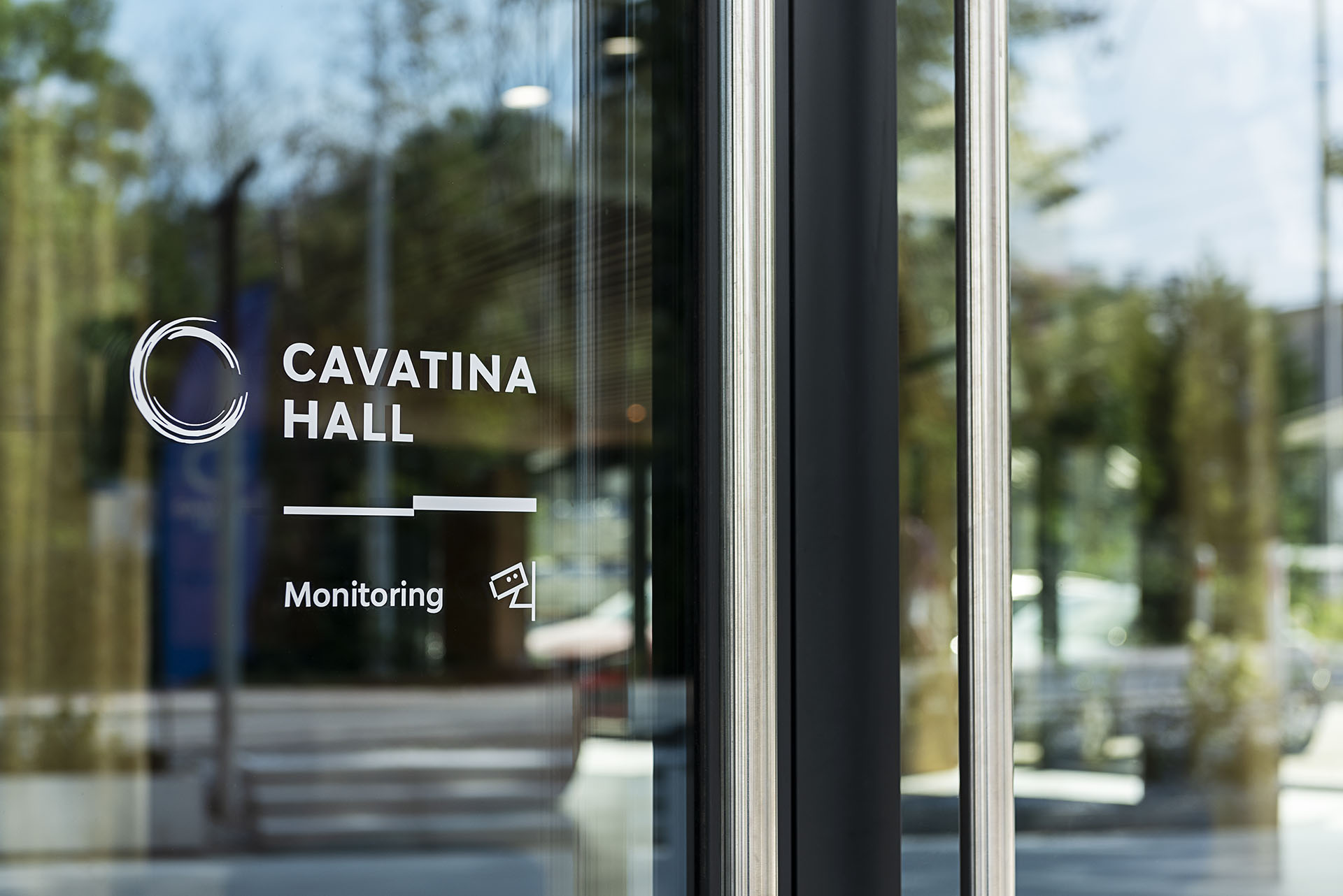 Cavatina Hall sticker wayfinding