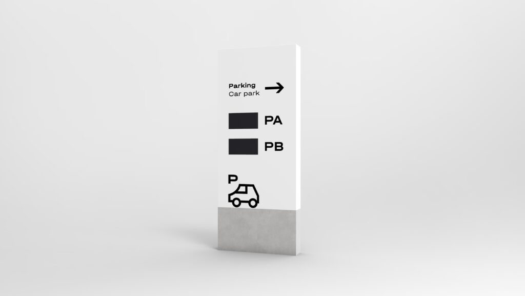 ARENA POZNAN parking carrier wayfinding