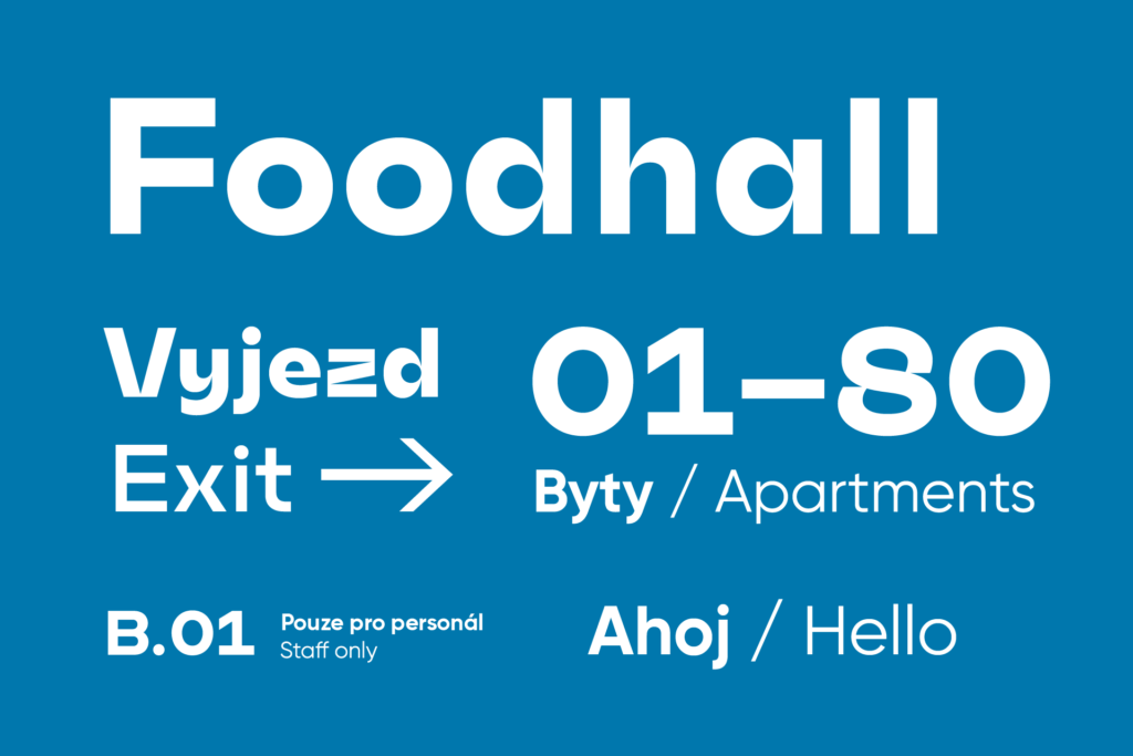 DORNYCH BRNO_ typeface for wayfinding system