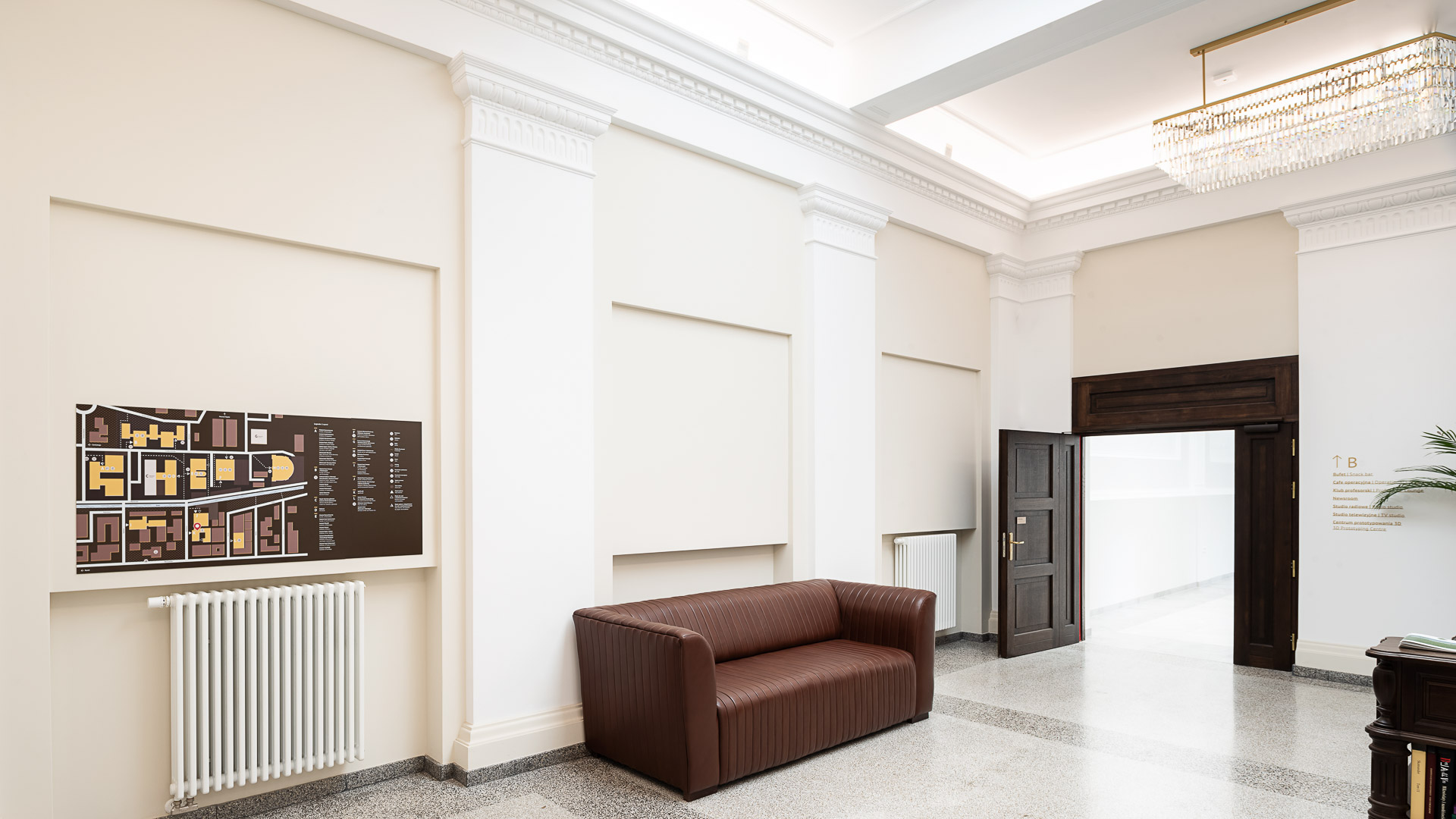 Main lobby in the former Reichsbank in Katowice