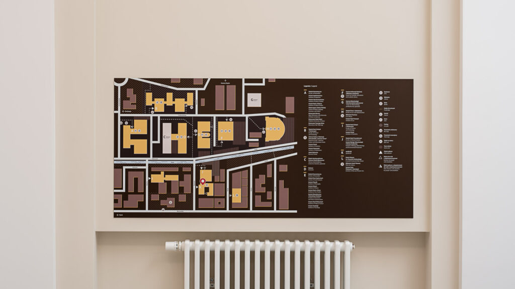 Map design of the Katowice campus, University of Silesia