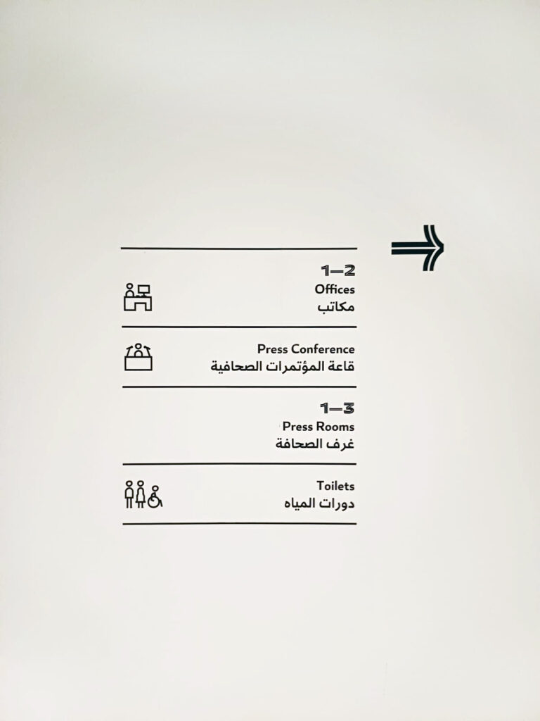 Lusail International Circuit projekt informacji kierunkowej