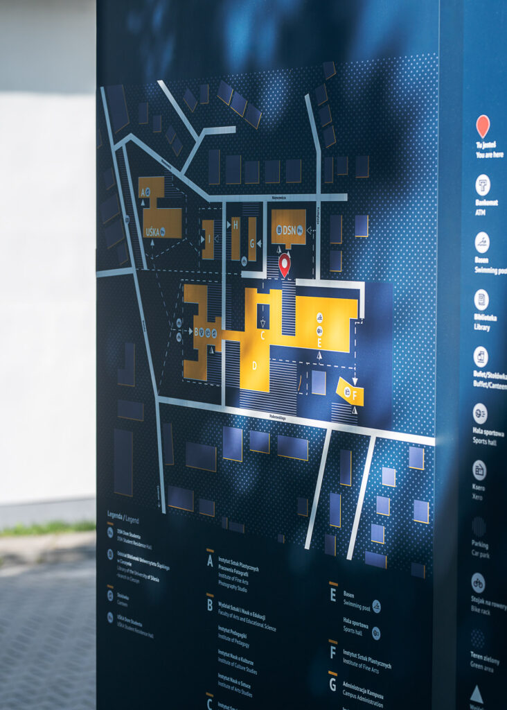 Map of the Cieszyn campus of University