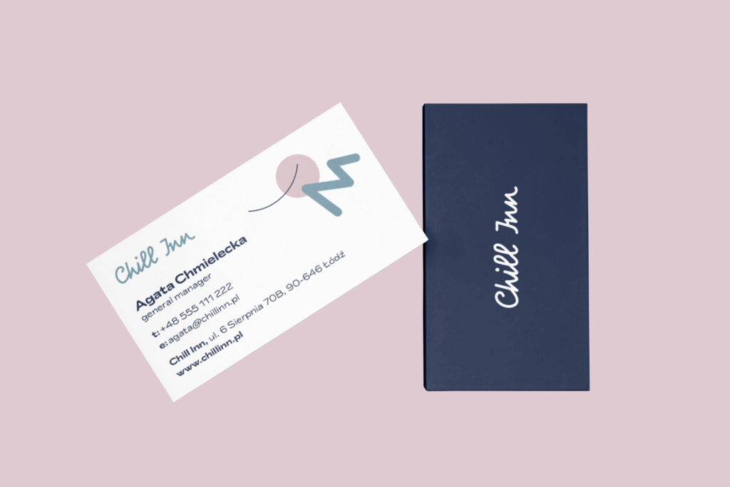 Chill Inn branding business card design