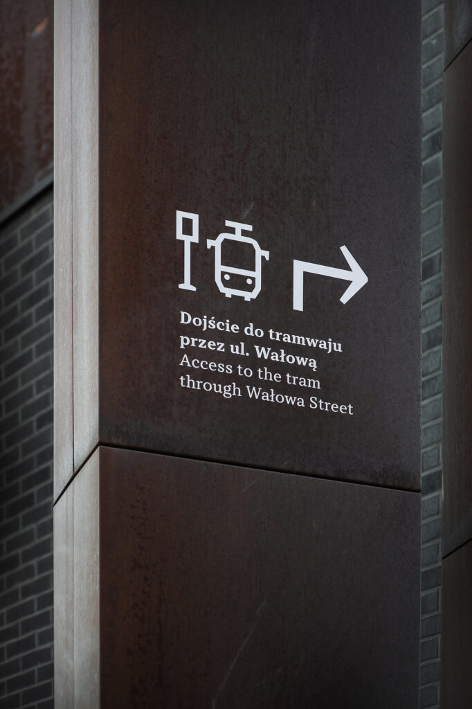 Wayfinding system for the post-shipyard place DOKI in Gdansk