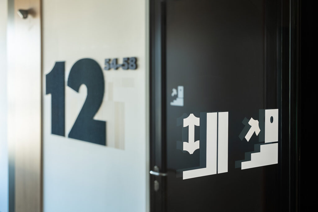 ATAL SKY+ Katowice residential wayfinding icon set