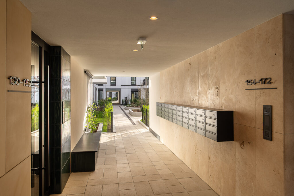Wayfinding system Młyny Mogilska Noho Investment apartment numbers