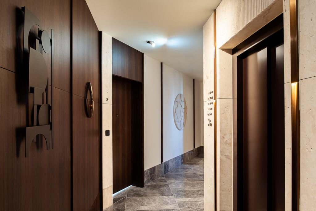 System informacji wizualnej Noho Investment Młyny Mogilska architektura wnętrza