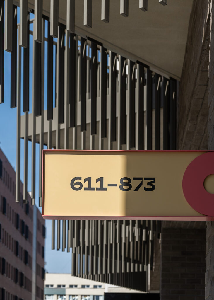 Wayfinding system residential building semaphore