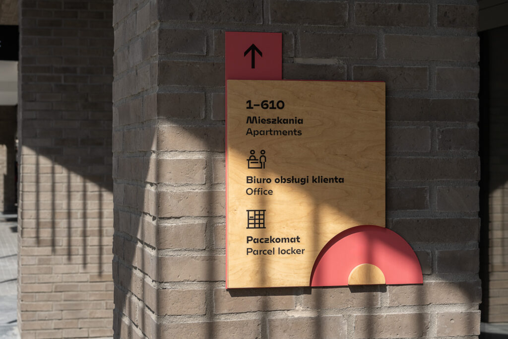Wayfinding system residential building directional information