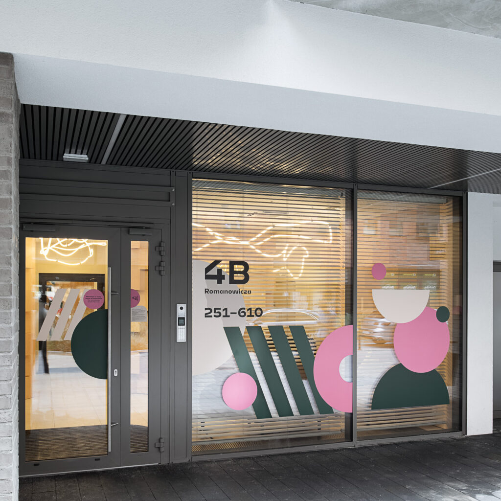 Wayfinding system residential building signage on the entrance