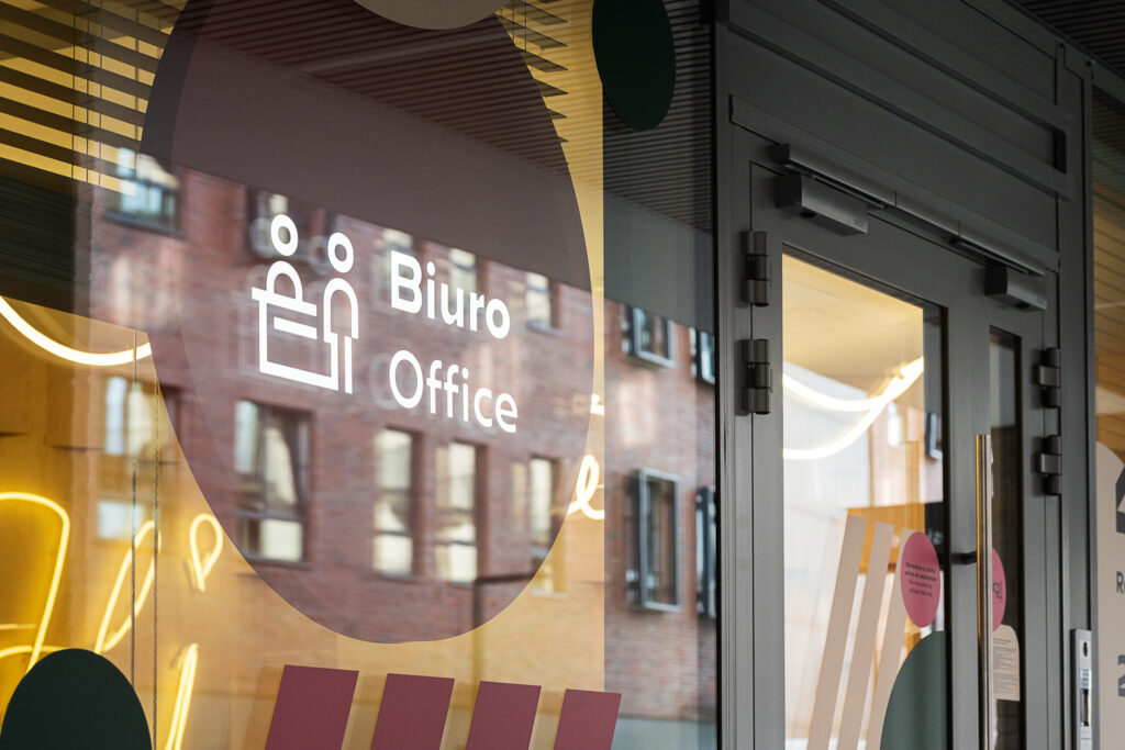 Wayfinding system residential building office signage