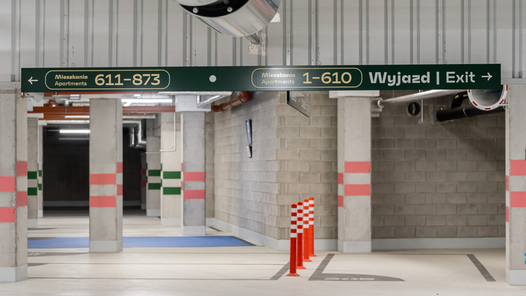 Wayfinding system residential building