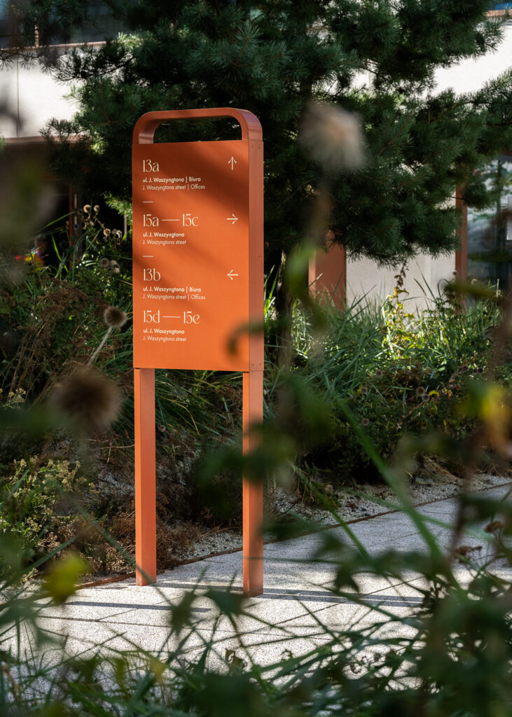 Vastint Waterfront in Gdynia wayfinding system totem design