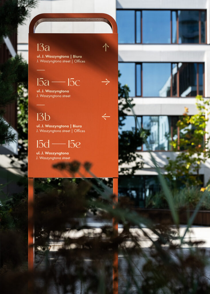 Vastint Waterfront in Gdynia signage orientungsystem