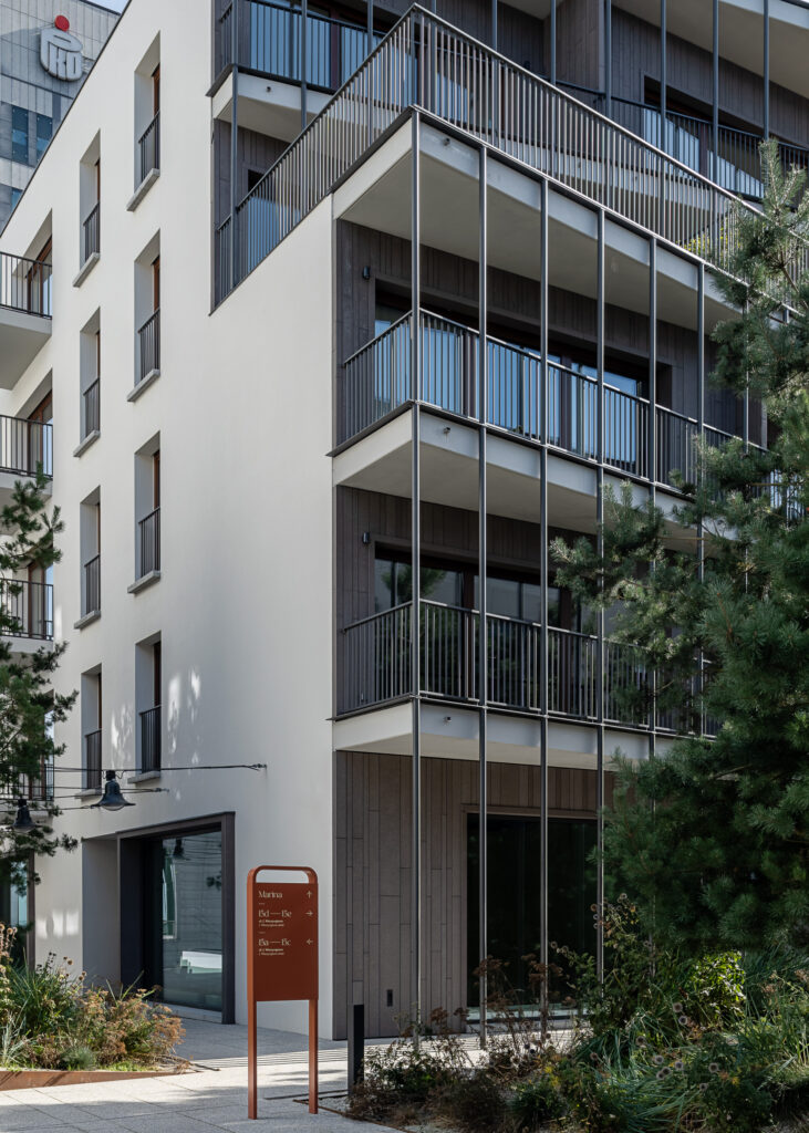 Vastint Waterfront in Gdynia exterior wayfinding system