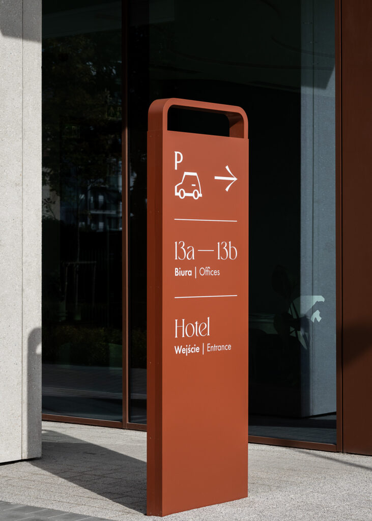 Vastint Waterfront in Gdynia directional totem for drivers