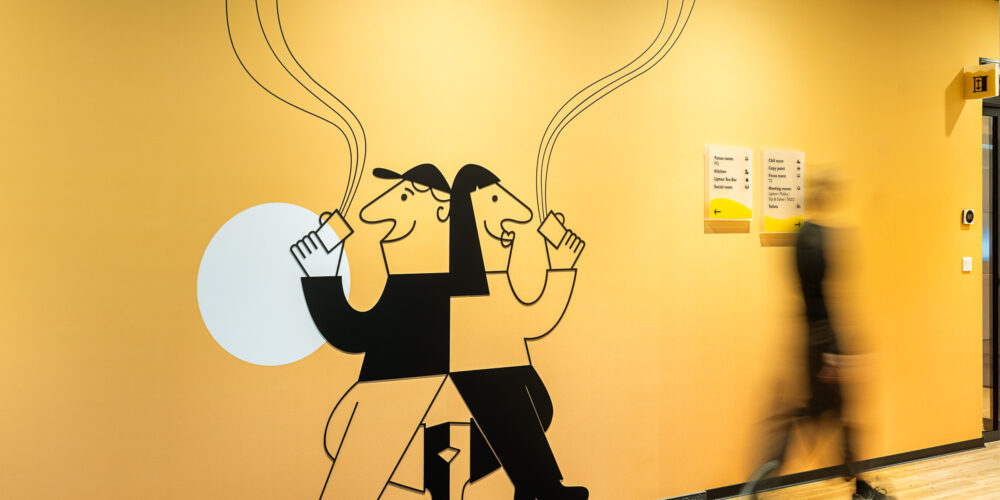 LIPTON Teas and Infusions Global HUB wayfinding system informacji wizualnej oznakowanie biura