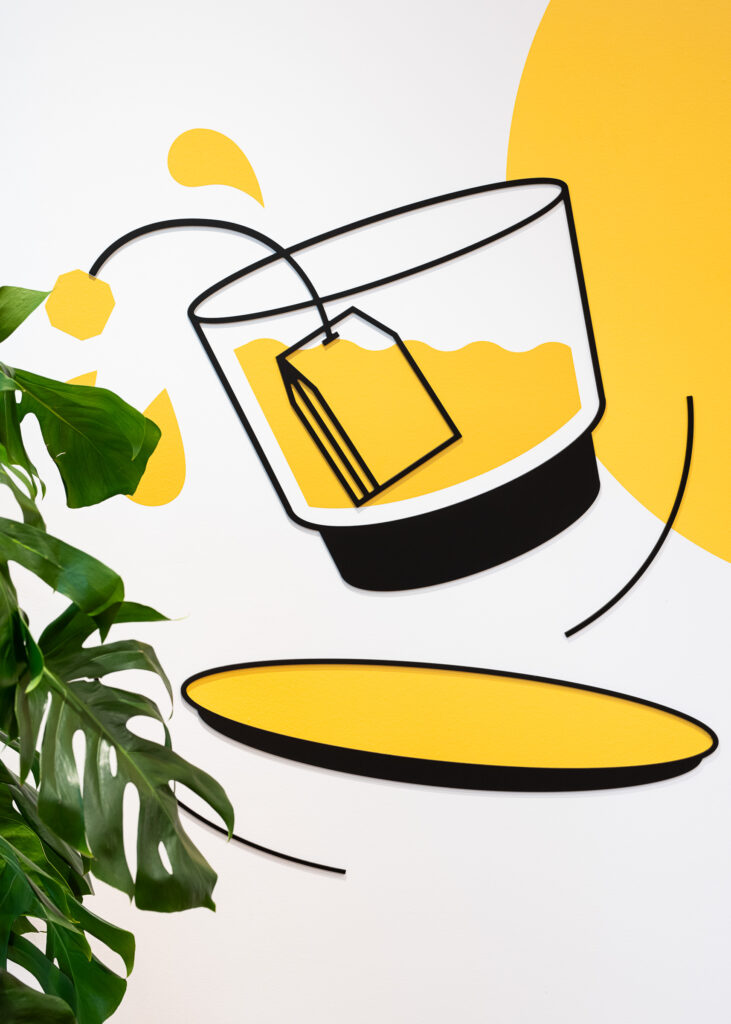 LIPTON Teas and Infusions Global HUB environmental graphic illustration