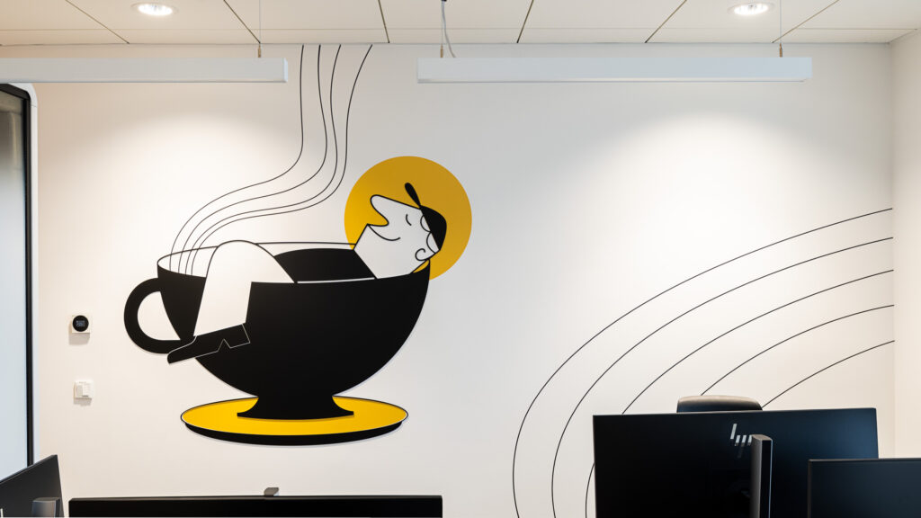 LIPTON Teas and Infusions Global HUB grafiki wizerunkowe w biurze space branding