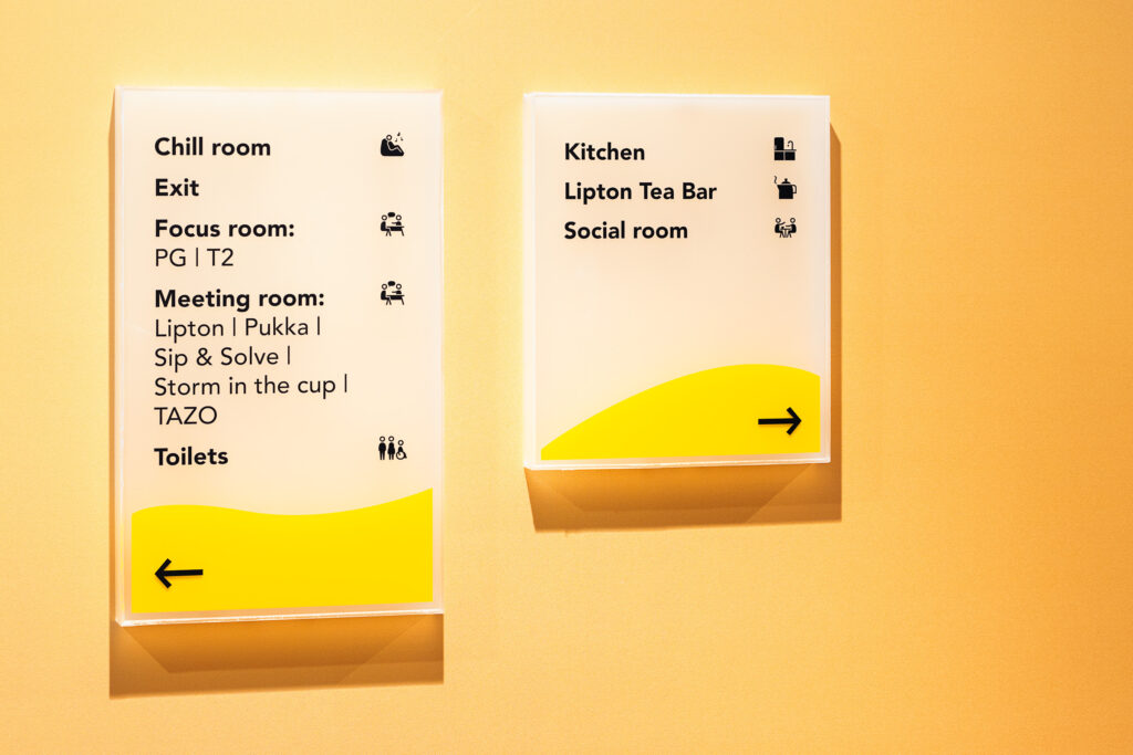 LIPTON Teas and Infusions Global HUB informacja kierunkowa system informacji wizualnej