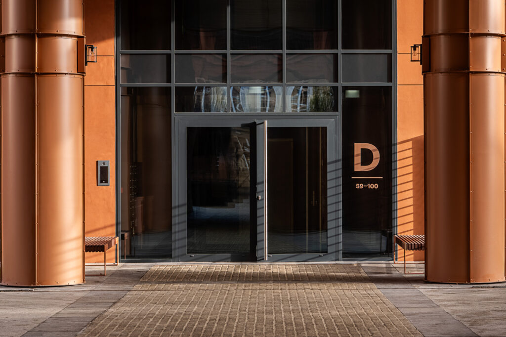 Słoneczne Tarasy Lodz entrance signage